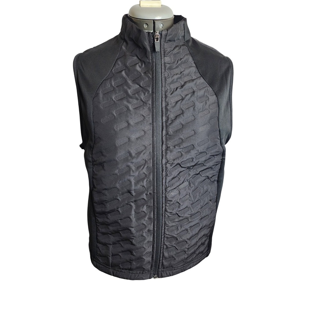 Xersion Womens Black Quilted Full‎ Zip Active Vest Medium 305613 New With Tags